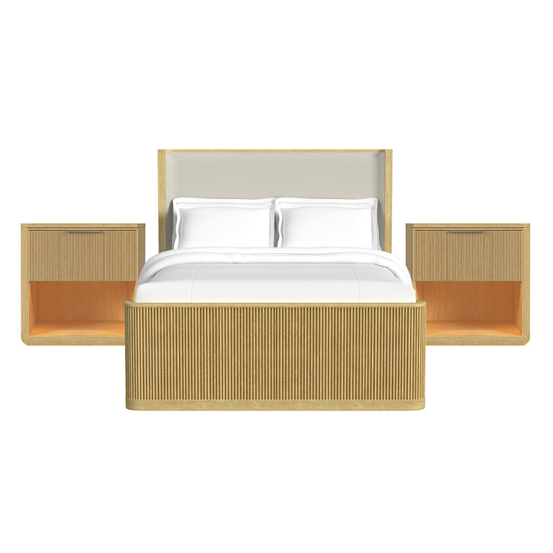 Ensemble de chambre à coucher 3 pièces pour grand lit Picket House Furnishings Sutton, Grand lit, Naturel