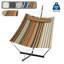 ? 2 Person Hammock with Stand for Outside, Double Hammock with Stand and Pillow, Max 450 Lbs Capacity with Balance Rope, Large Hammock for Outdoor Patio Backyard Poolside-63907015