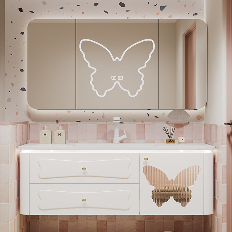 Armoire de salle de bain moderne Modern, 55", Blanc