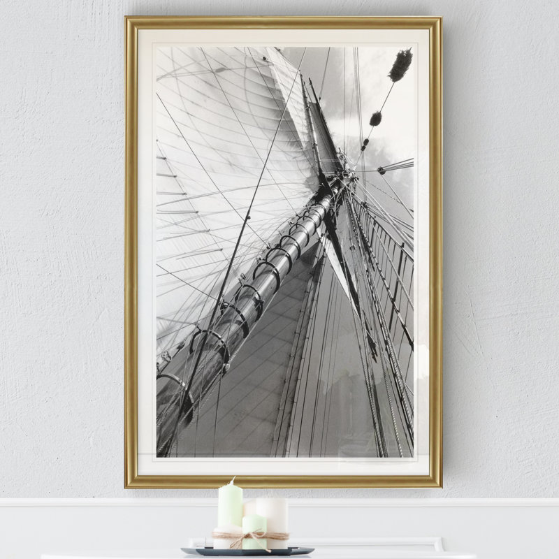 « set voile ii », impression sur toile, H 22,5 po x l 30,5 po x P 1,5 po, Or
