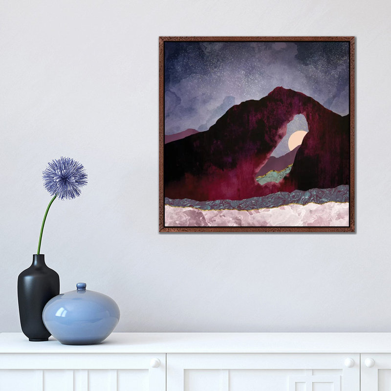 Desert Perspective - Print on Canvas, 93.98 cm H x 93.98 cm W, Brown Framed