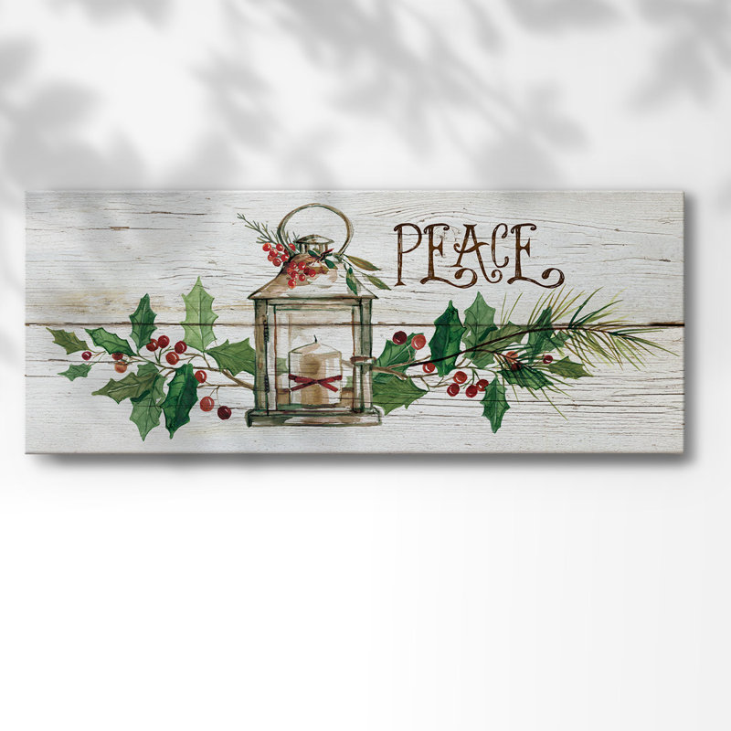 Rustic Peace sur toile, H 8 po x l 20 po x P 1,5 po