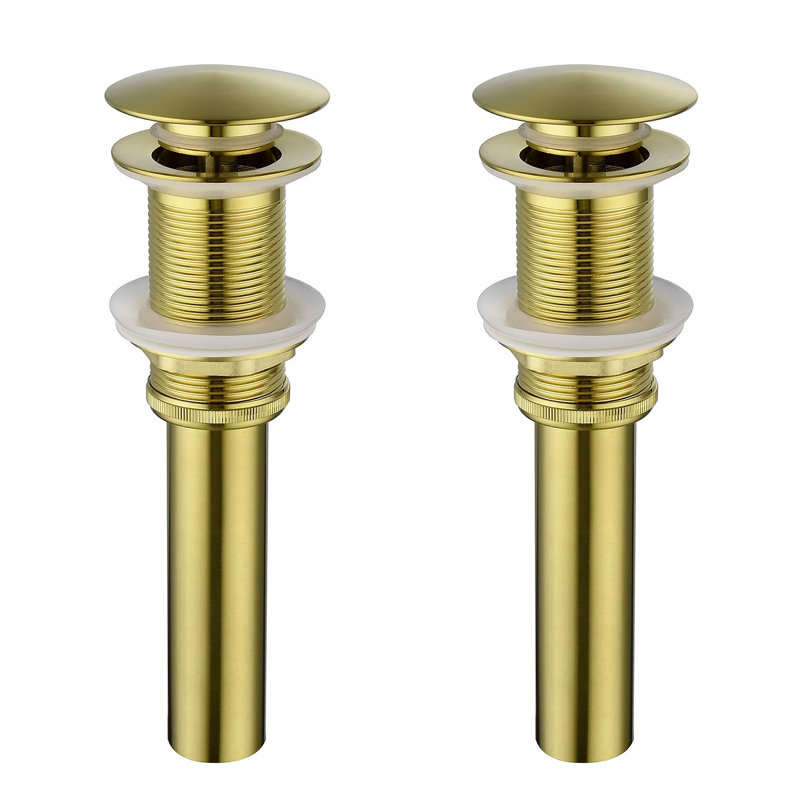 2 Pcs Bathroom Sink Drain Without Overflow, Vessel Sink Lavatory Vanity Pop Up Drain Stopper, 304 Stainless Steel