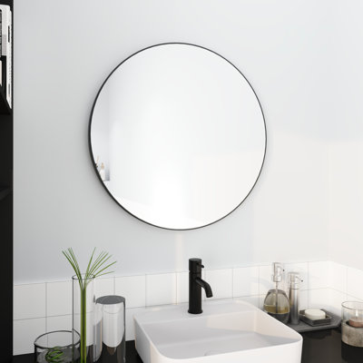 Cadre de salle de bain 32 "x 32" en aluminium noir
