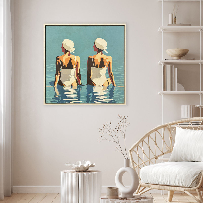 Deux amis à la plage, toile