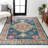 Lathan Bohemian FLAIR Boho Vintage Medallion Navy/Red Rug-148660881