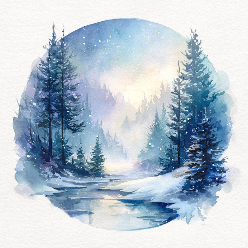 «Morning Frost Valley Mountain», art mural sur toile tendue, 40 po x 40 po