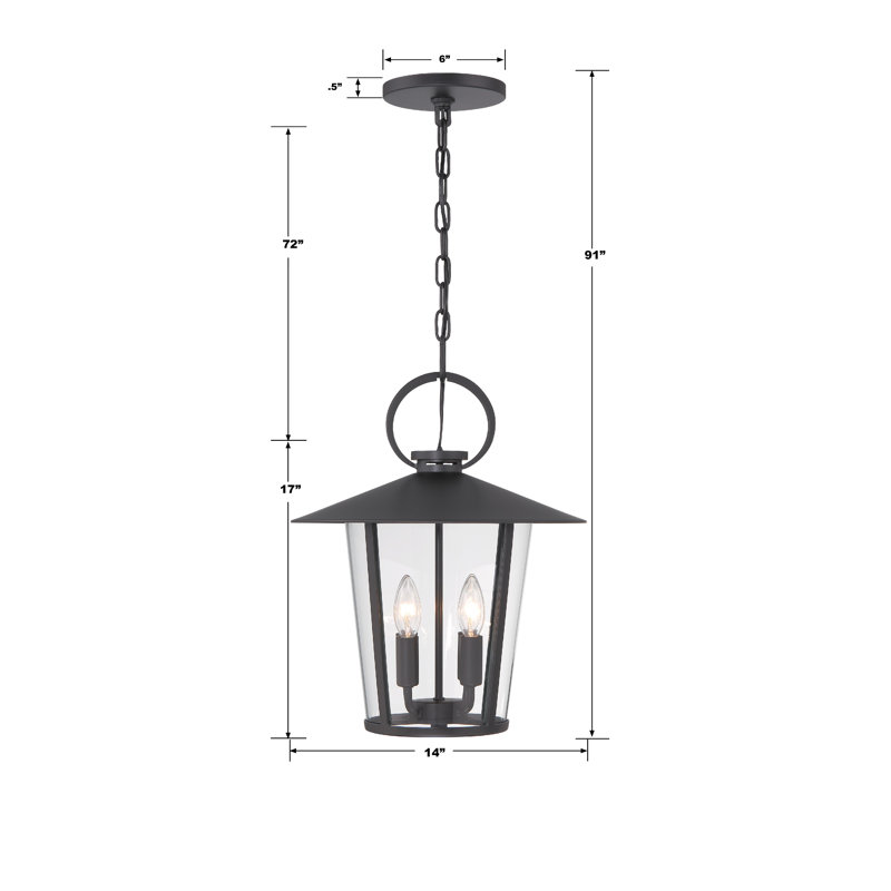 Tranesha 4 - Light Outdoor Hanging Lantern