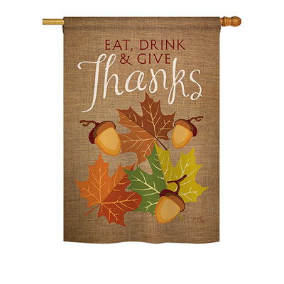 Double Sided Polyester Thanksgiving Garden Flag