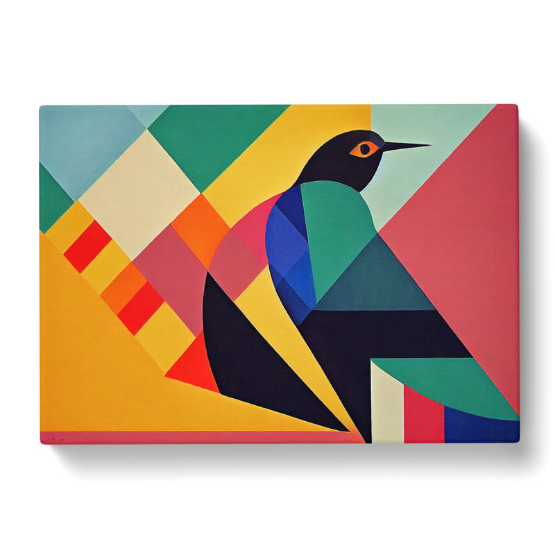Riveting Abstract Bird - Wrapped Canvas, 35cm H x 50cm W x 3cm D