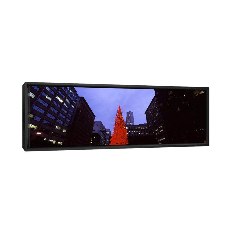 Low Angle View Of A Christmas Tree, San Francisco, California, USA by Panoramic Images - Unframed Panoramic Print on Canvas