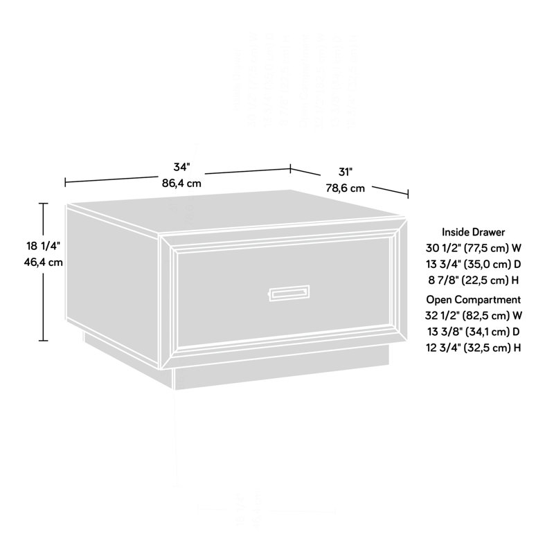 Coffee Table, Medium Grey Finish