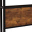 Lit en métal avec tête de lit en bois et éclairage à DEL, aucun sommier requis, grand espace de rangement, composants de tête et de pied faciles à assembler, prise de courant, lumières, zone sous le lit abondante,-380030530