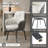 17.7"H Modern Two-Tone Upholstered Swivel Dining Armchair-543018629