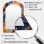 Orange orange bleu galactique II - miroir décoratif arche Comets, miroir mural asymétrique moderne, impression d'art en métal-1377287791