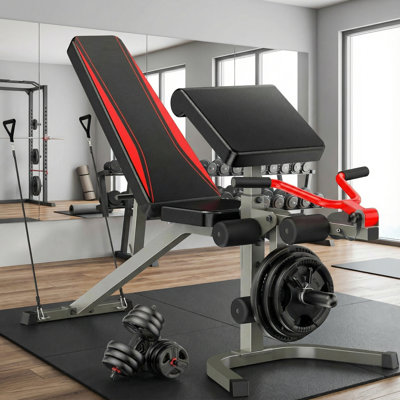 Heavy-Duty Multi-Function Weight Bench With Leg Developer & Preacher Curl - 900 LBS Capacity Complete Training System