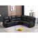 Vardie 3-Piece Breathable Leather Power Reclining Sectional, Home Theater Couch with Storage, Cup Holder & LED