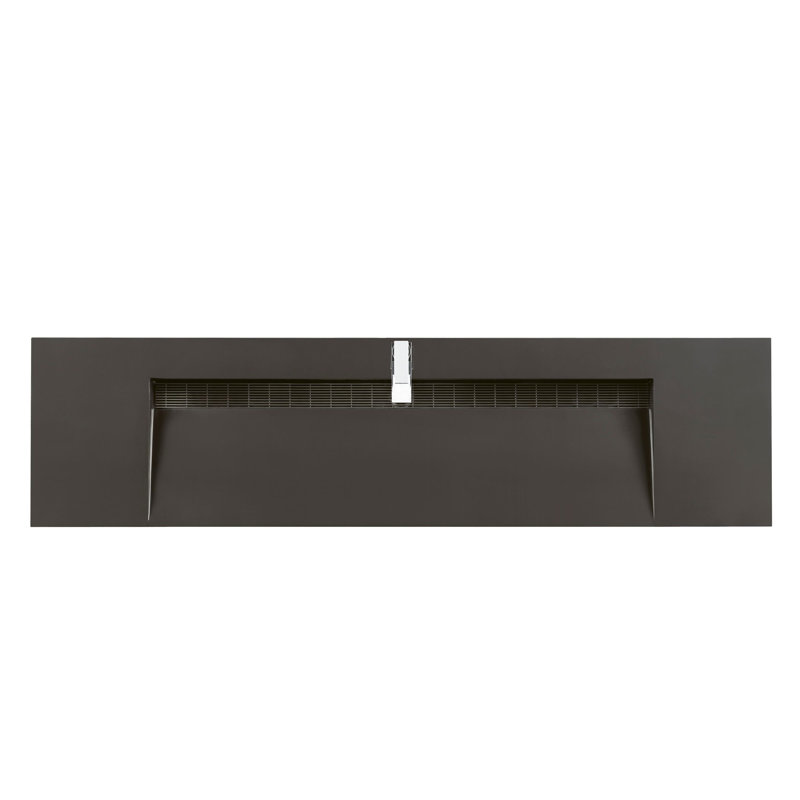 Mercer Island 72'' W Single Vanity, Dusk Gray, Latte Oak, Brushed Nickel