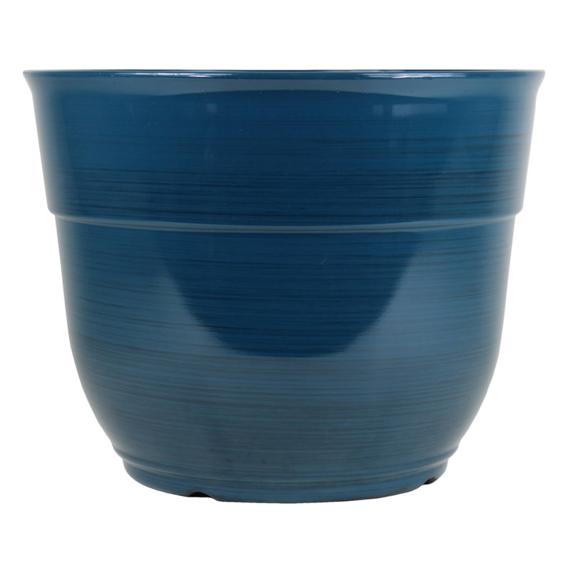 Maisonette Round Pot Planter with Drainage Holes , Dark Teal