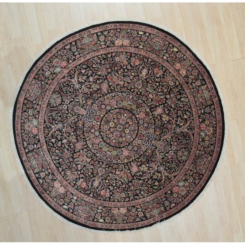 Tapis noirs ronds élégants et durables Vassilieva