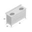 Meuble-lavabo double 60 po Anglet-373942424-317766793