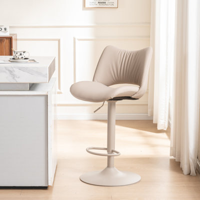 Tabouret de bar pivotant à hauteur réglable Tabouret de bar moderne en similicuir avec structure en métal