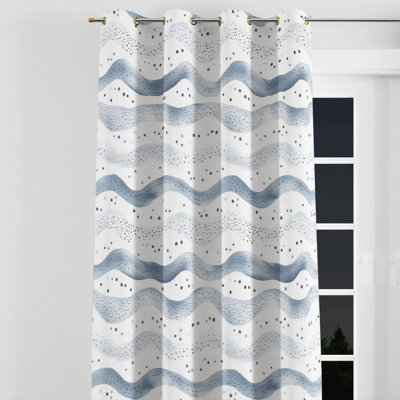 Modern Blackout Curtains - Dots Borgeson Velvet Grommet Curtain - 1 Panel