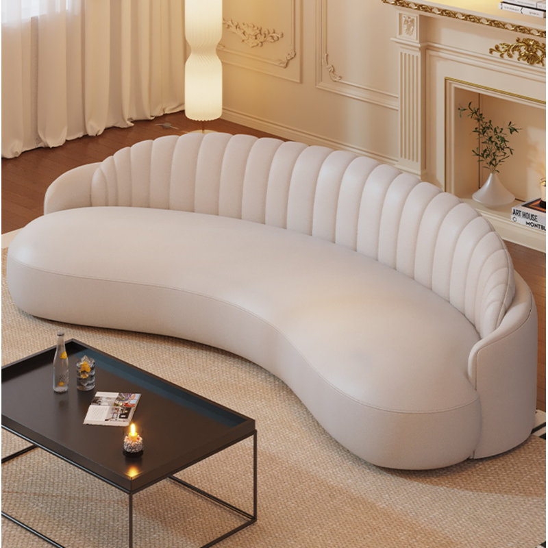 Canapé Modern Creative, H 27,17 po x l 102,36 po x P 35,43 po, Blanc cassé