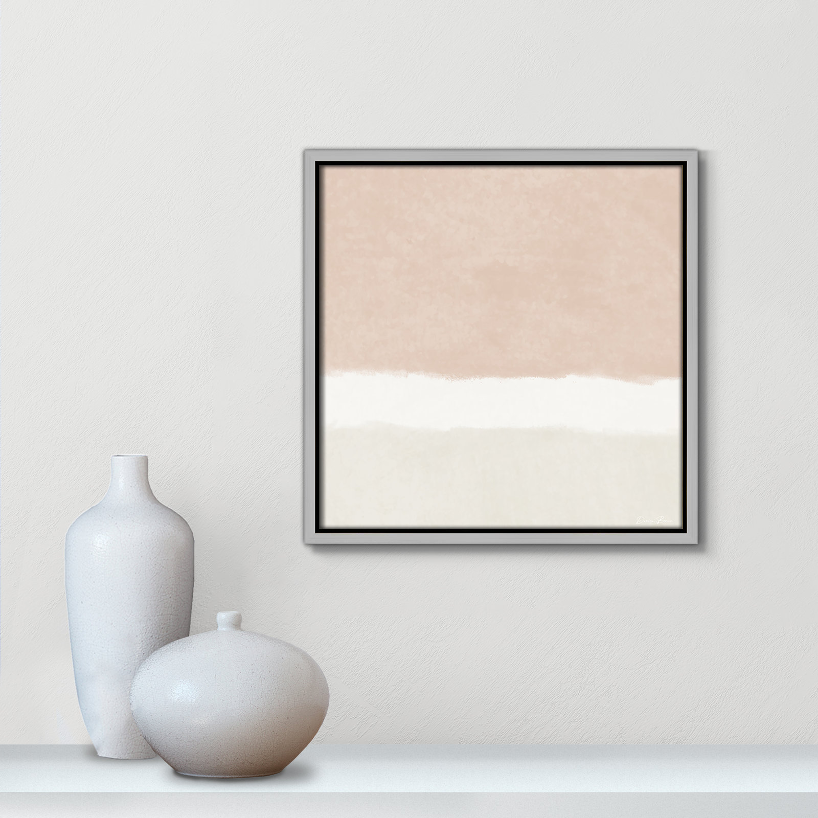 Willadeene "Slate 2" Print, 13.5" H x 13.5" W, Silver Framed