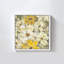"Scattered Spring Petals Yellow Grey Crop" par Silvia Vassileva, reproduction sur toile dans un cadre flottant-1600575259-1600575270