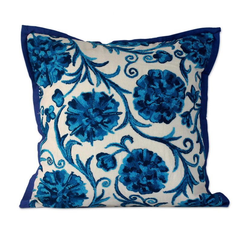 Embroidered Cotton Pillow Cover