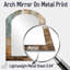 Grand miroir mural hébreu Western Collage I - Judaism Arch, miroir décoratif asymétrique beige, impression sur métal-2133188211