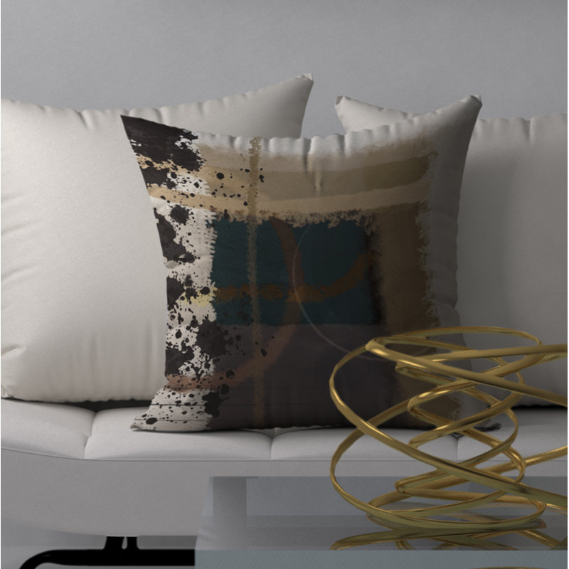 Abstract Reversible Throw Pillow, 20" x 20"