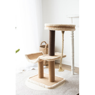 Catry 27" Cat Tree with Perch and Rope Toy