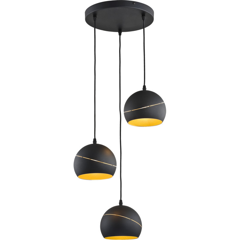 Bessie 3 - Light Cluster Pendant, Black
