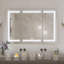 Miroir à pharmacie encastré ou à fixation murale avec lumière à intensité variable et douille Hartli-1429288381-1475870977-1475871006