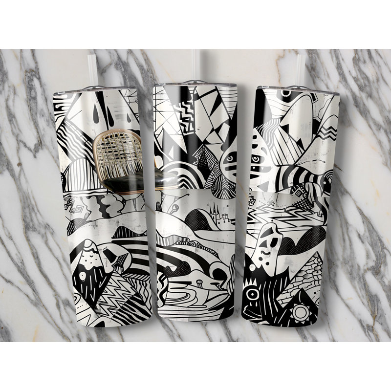 Choose Handmade Tumblers 591ml Vacuum Insulated Stainless Steel (18/8) Travel Tumbler with Straw
