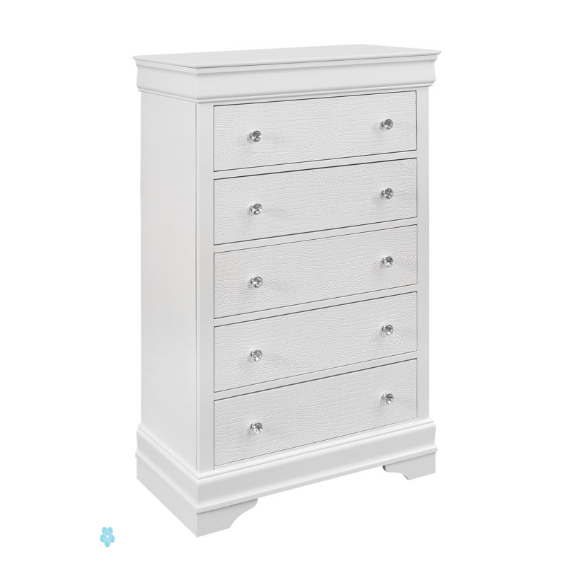 Commode en crocodile Shaker, Blanc