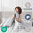 Bed-in-A-Bag Reversible Comforter Set with Bed Sheets & Down Alternative Pillows-115651981-115651995