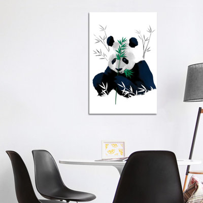 Bambo Panda 1 Piece Wrapped Canvas Painting