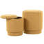Tissu de couleur jaune avec un style contemporain, couvercles amovibles pour l'espace de rangement, rembourrage en mousse, deux repose-pieds, aucun assemblage requis, capacité de 250 lb, utilisation à l'intérieur, profondeur de 14,31 po