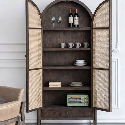 French style luxury high foot bookcase