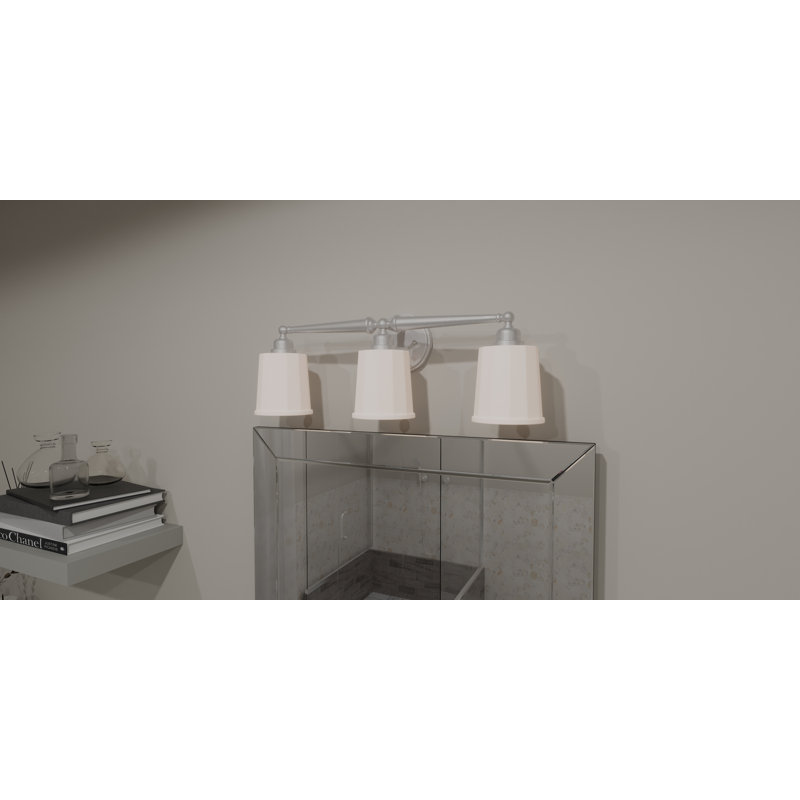 Éclairage pour meuble-lavabo à 3 lumières à intensité variable Benley, Nickel brossé