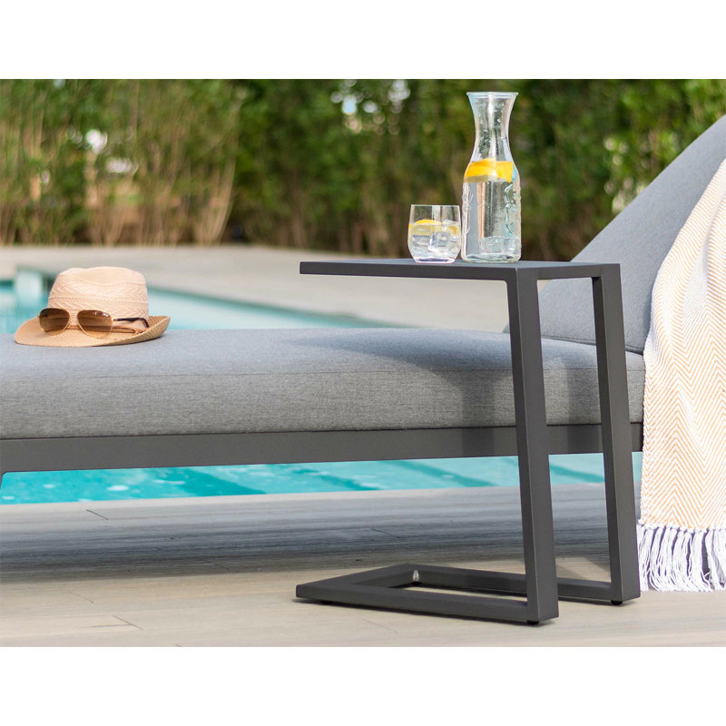 Misleh Rectangular 40Cm L Side Table, Grey