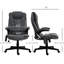 Fauteuil de bureau à 6 points vibrant et chauffant, gris foncé - inclinable, rembourré, siège chauffant à dossier réglable, hauteur