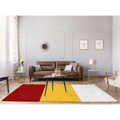 Tapis de zone rouge/jaune