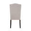 Lot de 2 chaises de salle à manger en lin beige - Pieds patinés, style élégant et assise polyvalente
