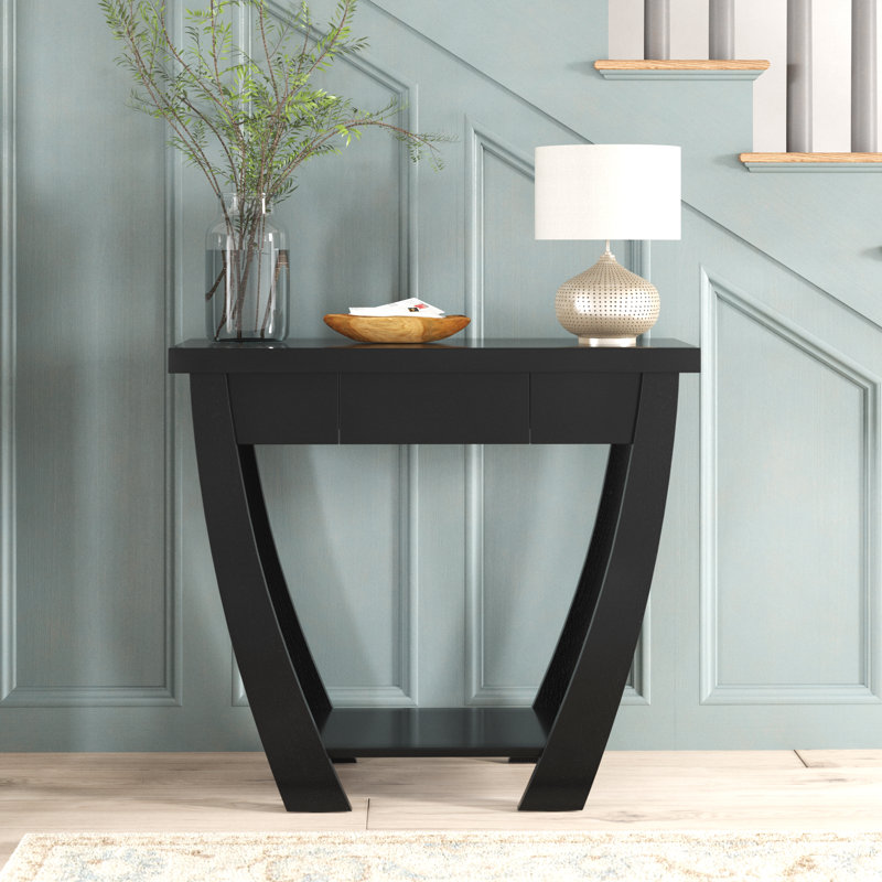 Manorville 91.44cm Console Table, Black