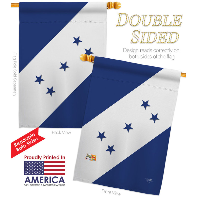 Drapeau de maison en polyester 2 côtés 3 pi 3 po x 2 pi 2 po