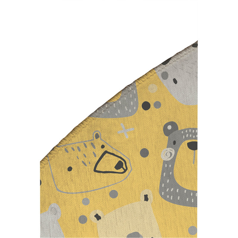 Tapis de jeu Bear Face, Rond 5 pi